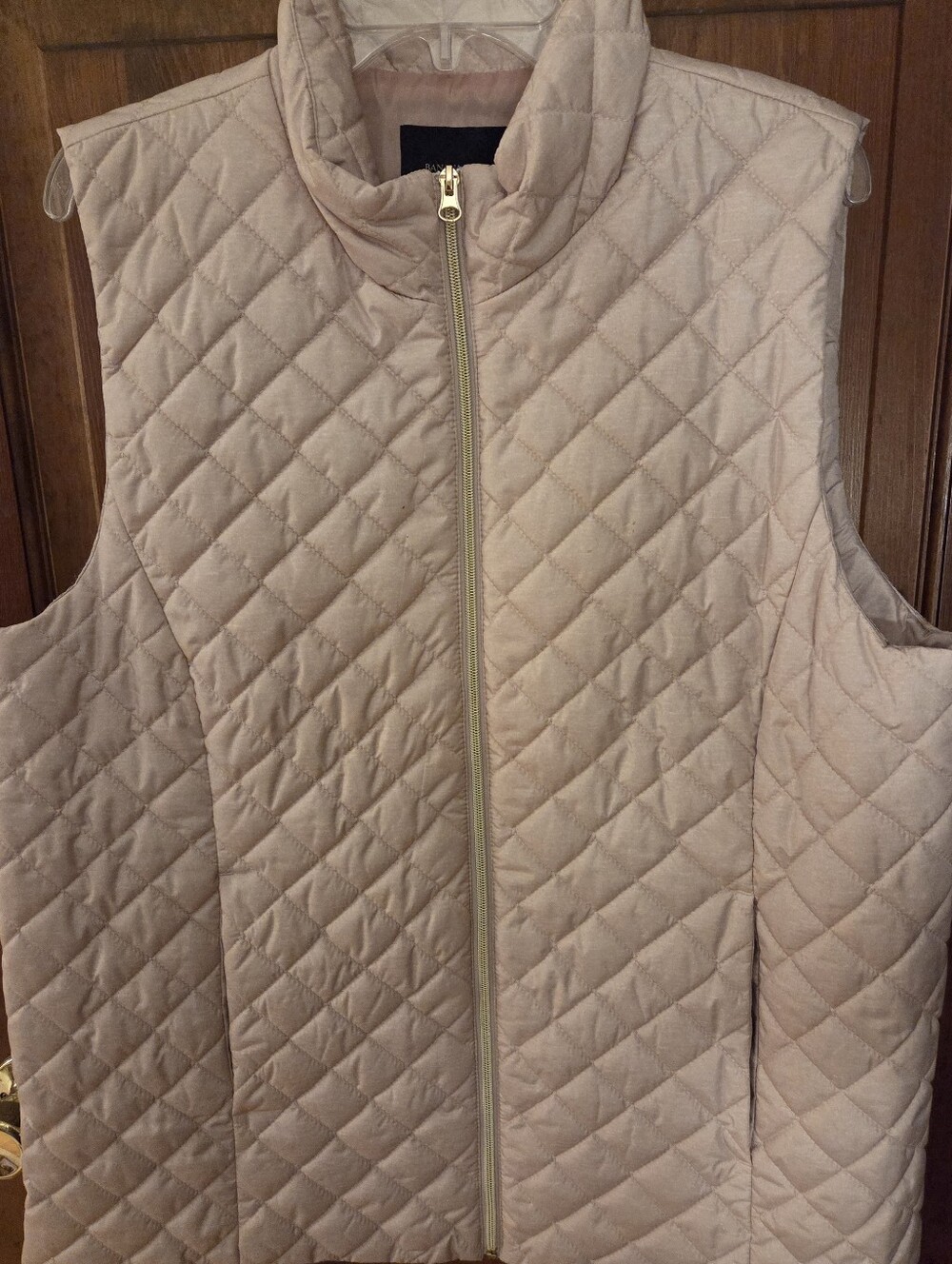 Banana Republic Beige Quilted Vest — Size XL